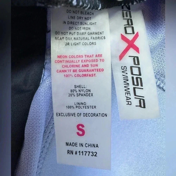 ZeroXposur Swimwear Tankini Swim Top Dress Padded Cups Stripes Size Small S - Picture 6 of 7